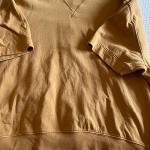 Athleta mustard yellow short sleeve sweatshirt size medium, excellent condition